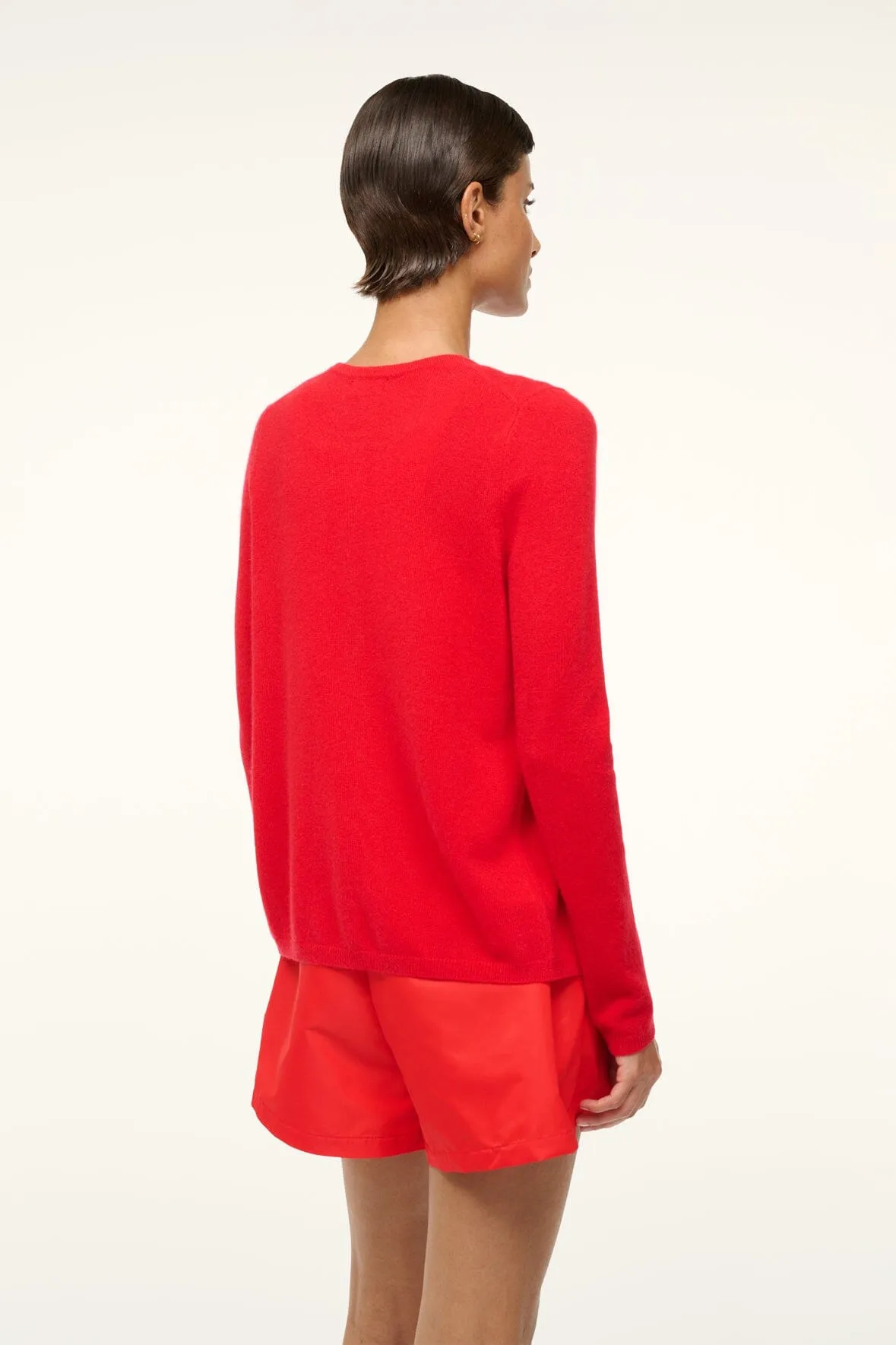 ADAN CASHMERE CARDIGAN | RED ROSE