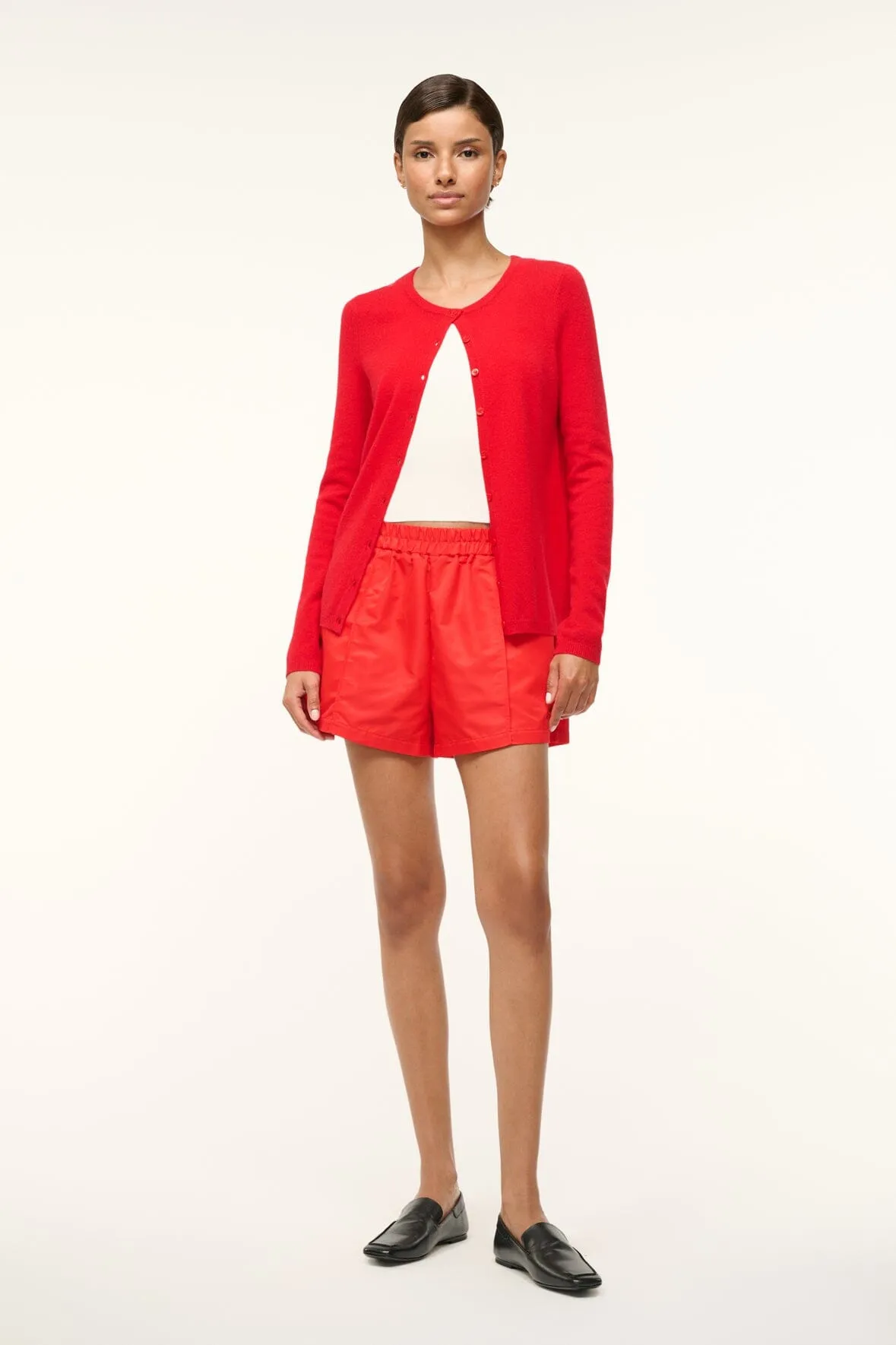 ADAN CASHMERE CARDIGAN | RED ROSE