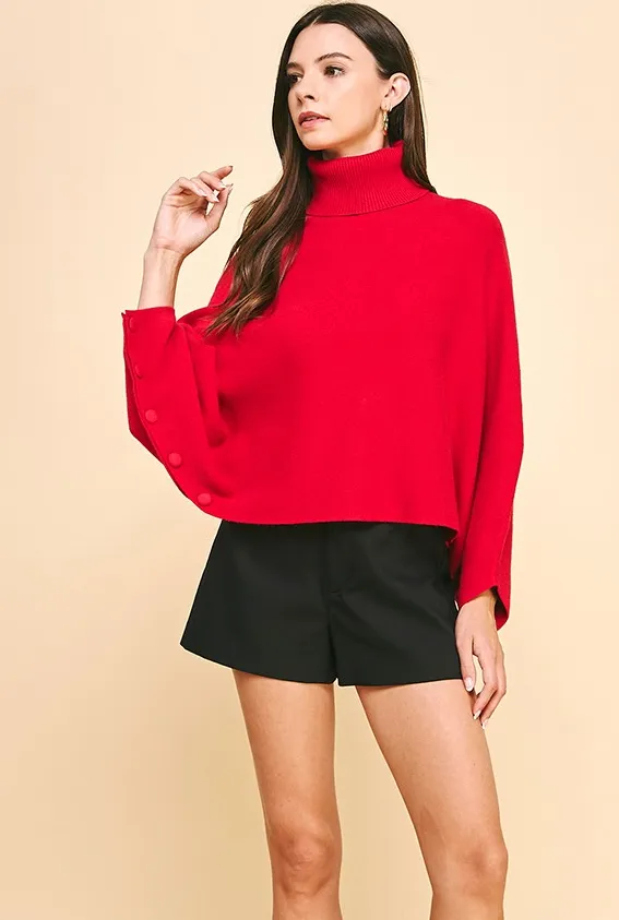 Allison Turtle Neck Raglan Sweater