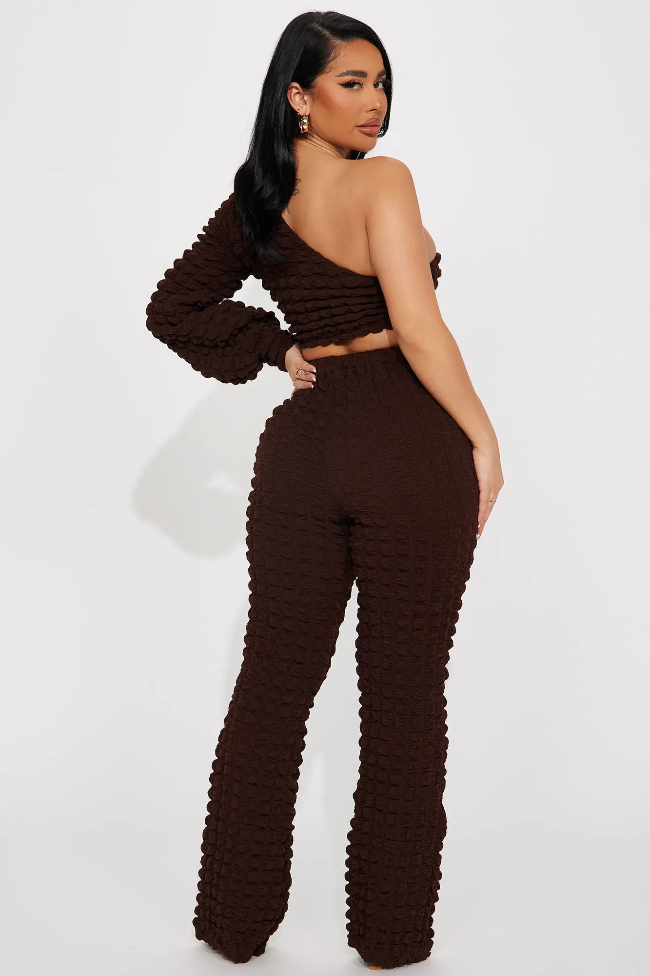 Be Extra Bubble Pant Set  - Mocha