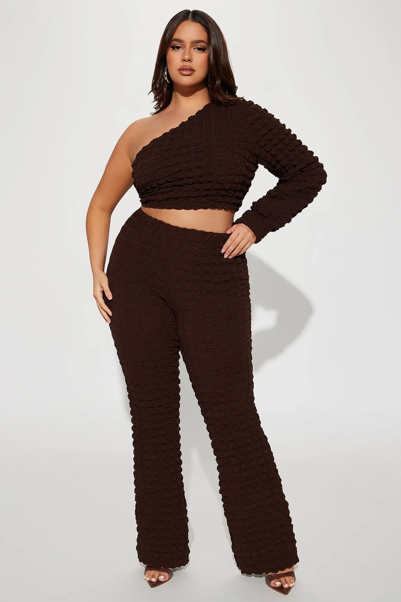 Be Extra Bubble Pant Set  - Mocha