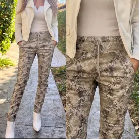 Bevy Flog - Shely Pant in Desert storm python