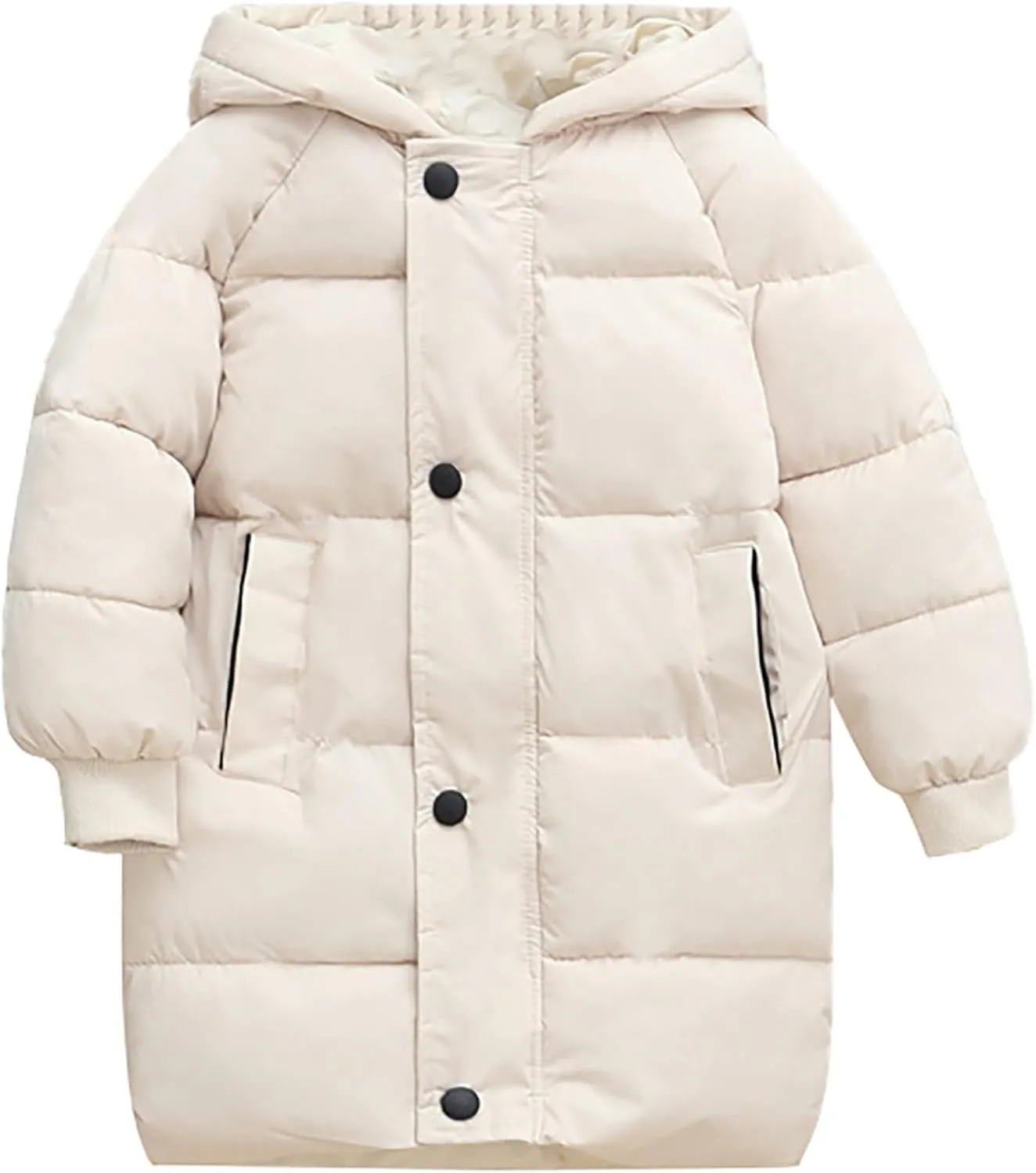 Boys Girls Long Winter Coat Hooded Puffer Jacket Kids Lightweight Down Coat Insulated Parka Thicken Warm Padded Jacket