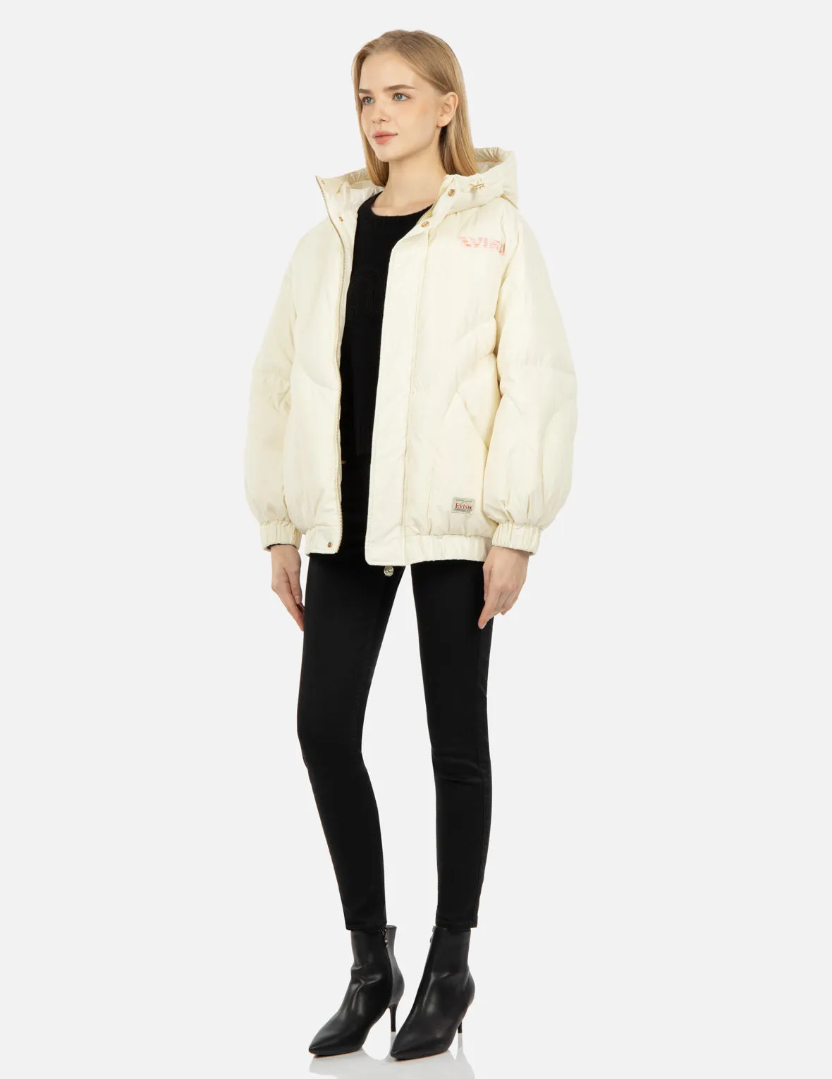 Camouflage Logo Embroidery Down Jacket