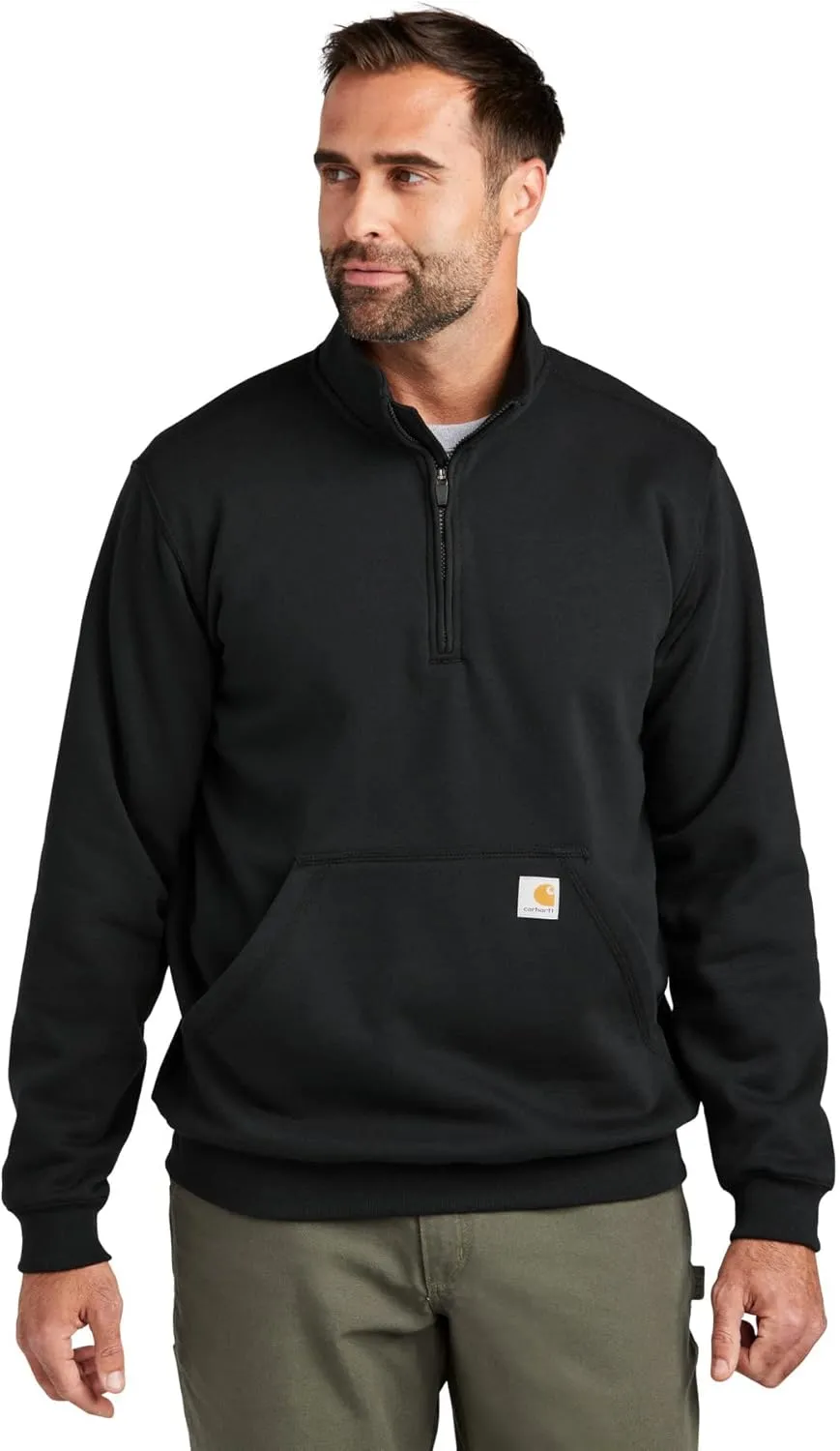 Carhartt Men's Loose Fit Midweight Quarter-Zip Mock-Neck Sweatshirt
