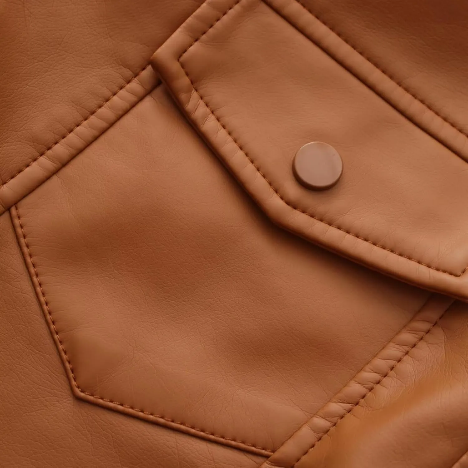 CHIGUO Women Faux Leather Cropped Jacket Trendy Moto Biker Short Jacket Fashion PU Coat Party Jacket