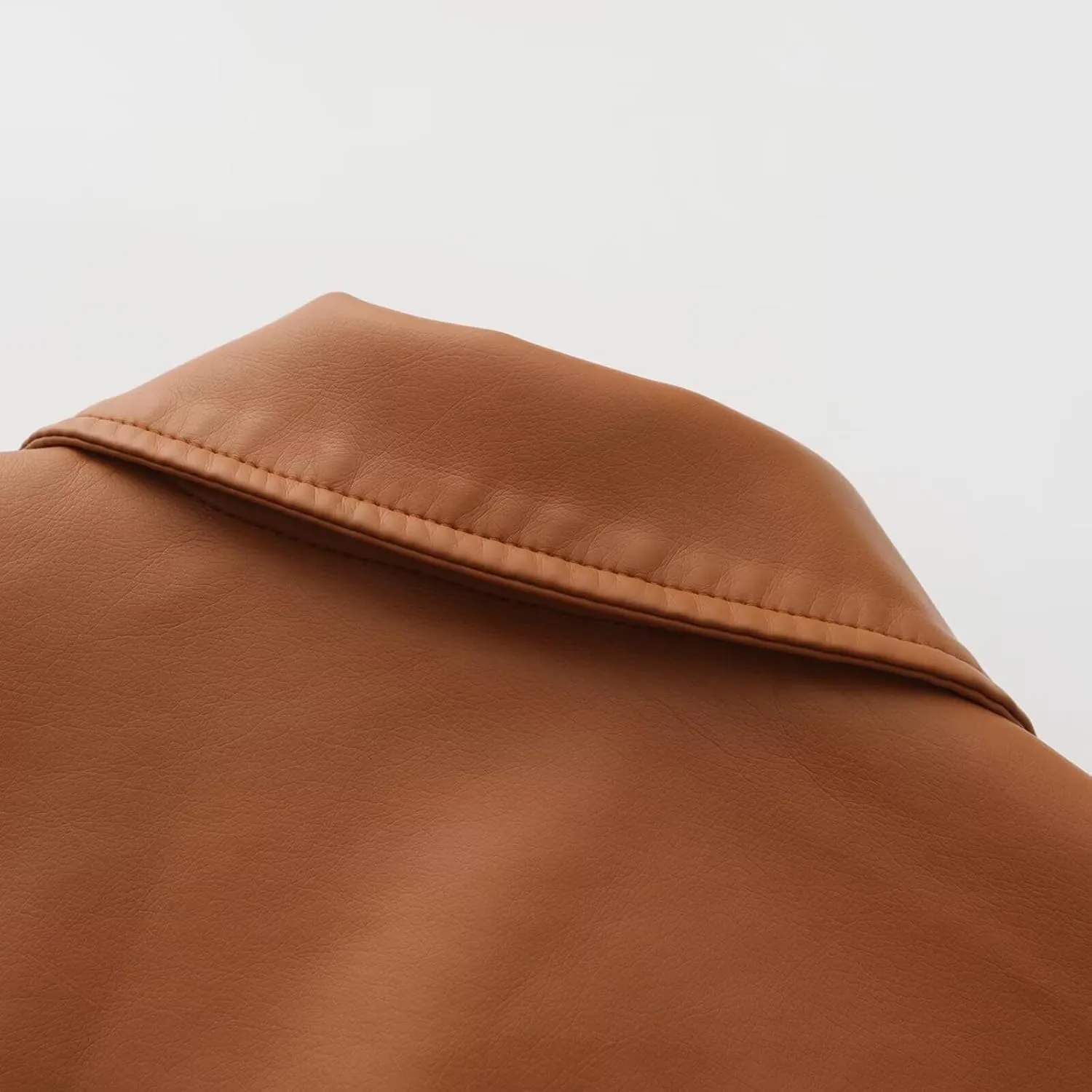 CHIGUO Women Faux Leather Cropped Jacket Trendy Moto Biker Short Jacket Fashion PU Coat Party Jacket