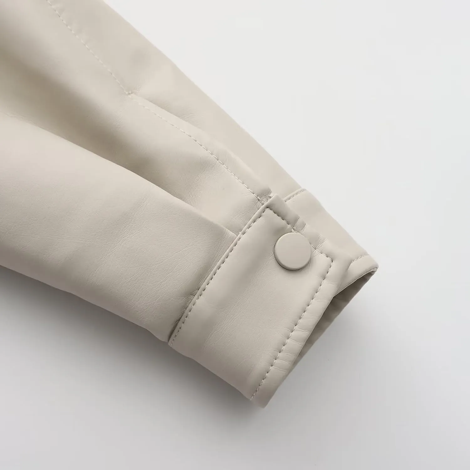 CHIGUO Women Faux Leather Cropped Jacket Trendy Moto Biker Short Jacket Fashion PU Coat Party Jacket