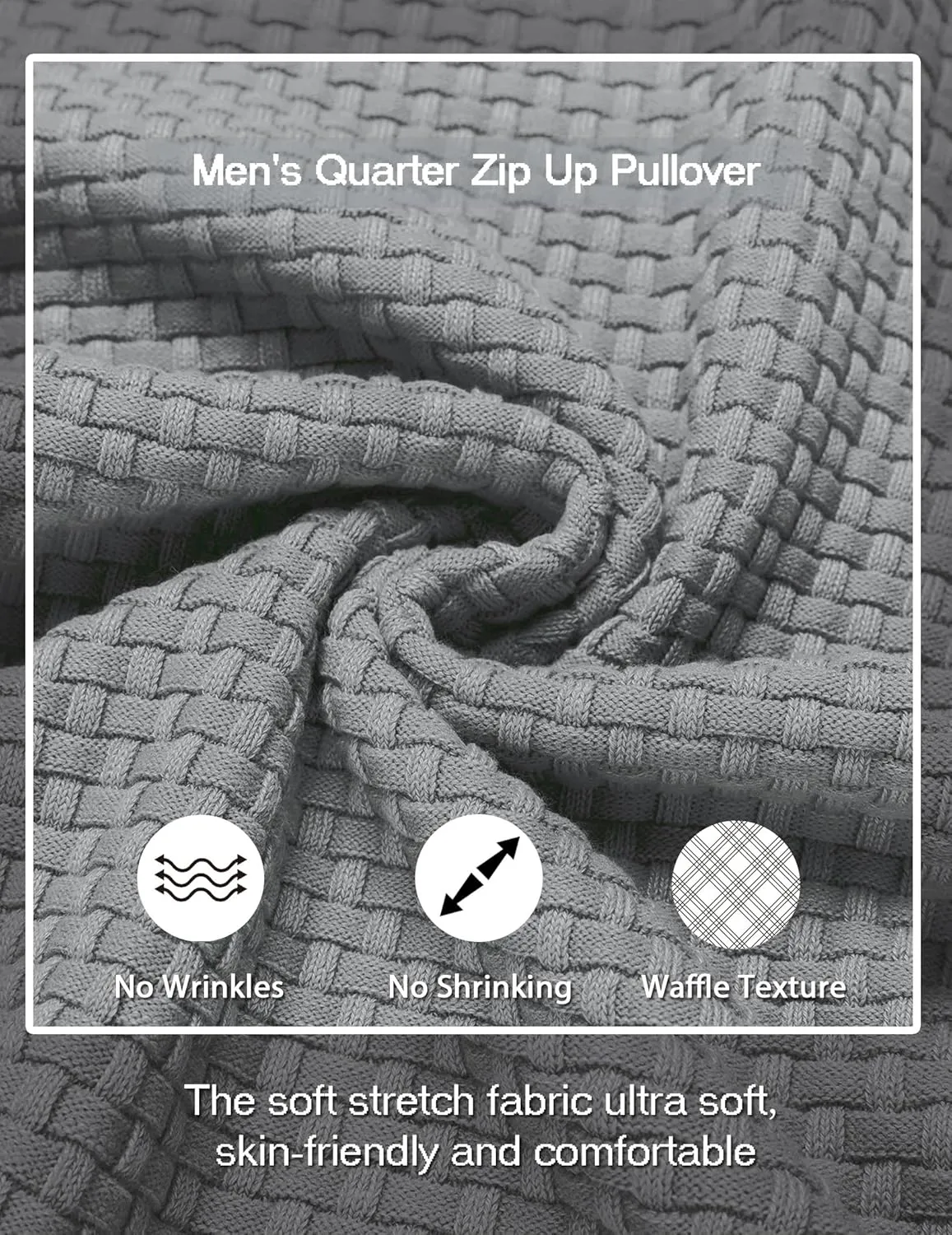 COOFANDY Men Dress Crewneck Sweater Pullover Knit Long Sleeve Casual Slim Fit Sweater