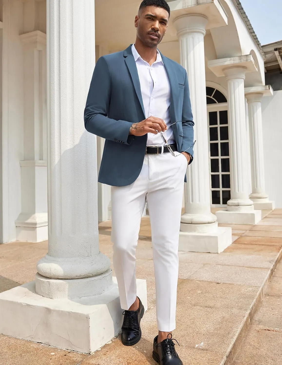 COOFANDY Men's Casual Blazers Sport Coats Slim Fit Cotton Sport Jackets 1 Button Lightweight Suit Jackets