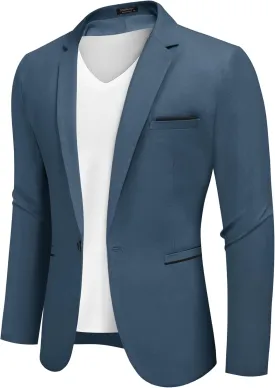 COOFANDY Men's Casual Blazers Sport Coats Slim Fit Cotton Sport Jackets 1 Button Lightweight Suit Jackets