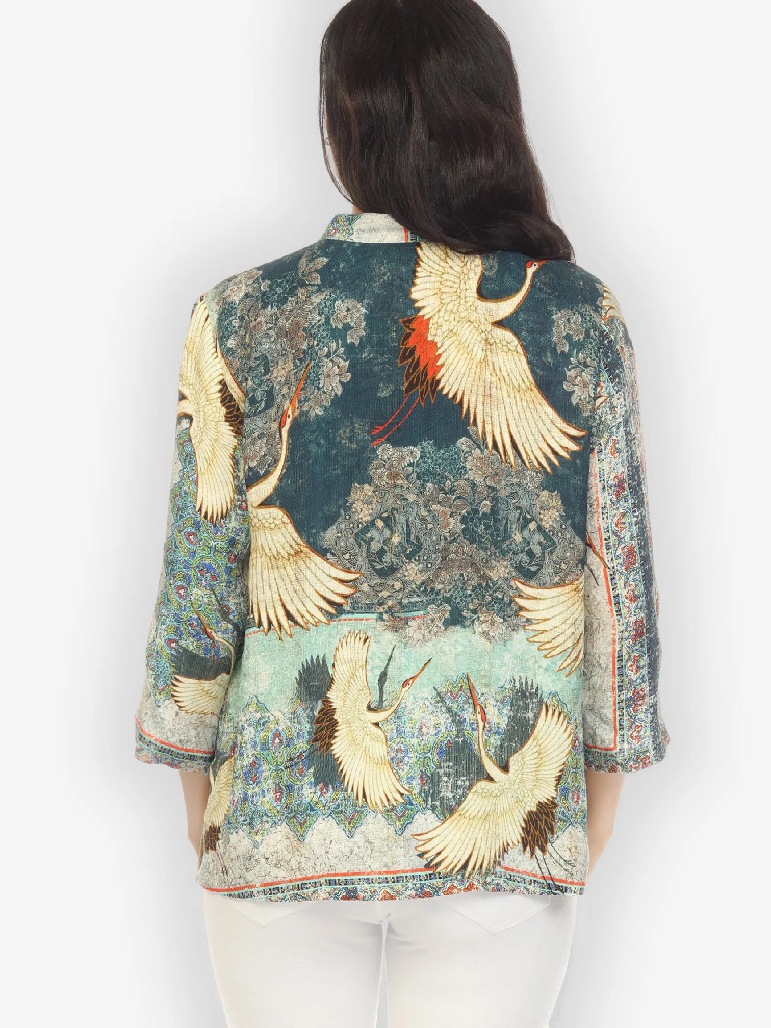 Crane Vintage Silk Blend Blouse