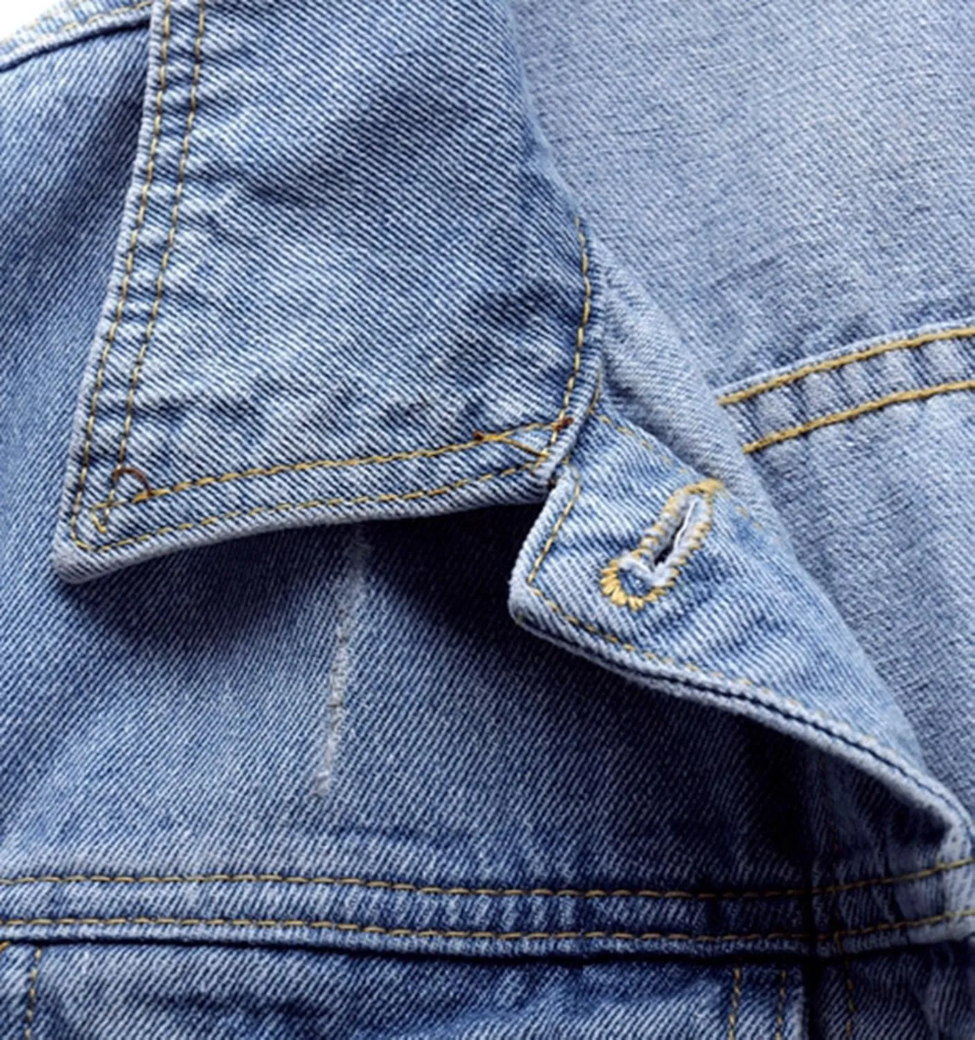 Cyparel Women Basic Denim Jacket Button Down Long Sleeve Distressed Ripped Boyfriend Jean Jacket