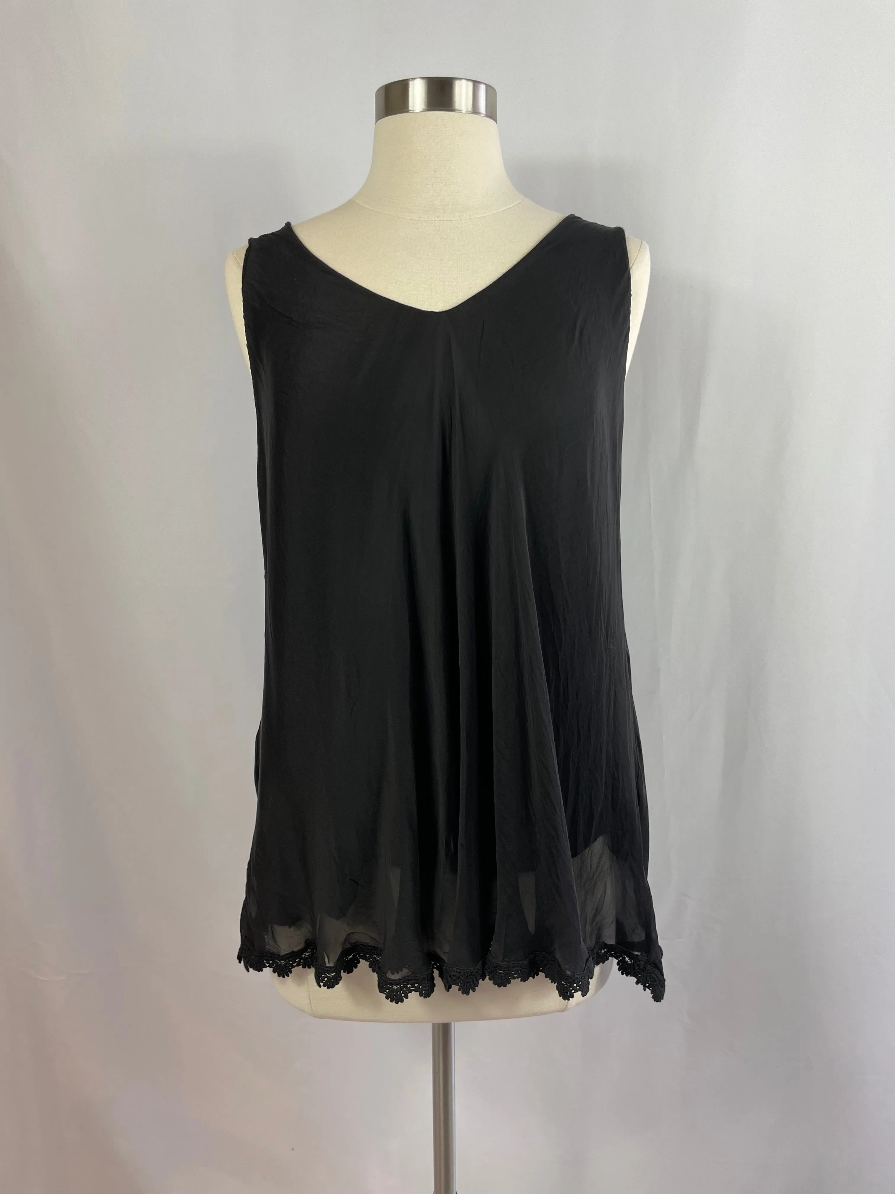 Dance in Paris Tank Lace Trim