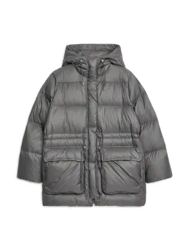 Drawstring down jacket