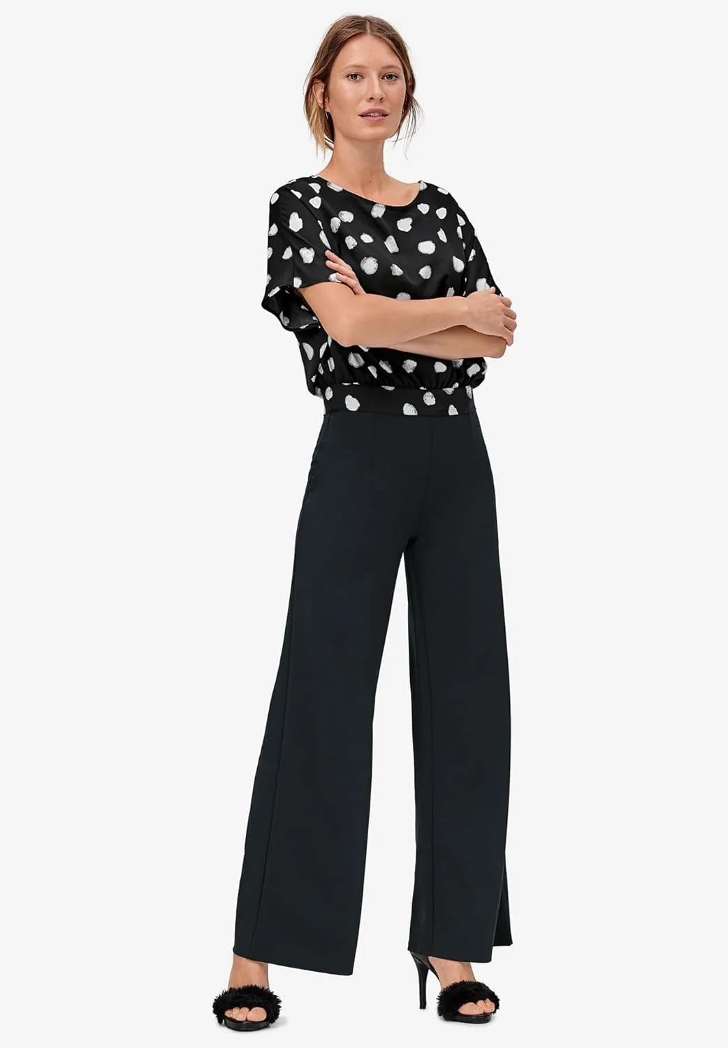 ellos Plus Size Wide Leg Soft Pants