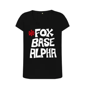 Fox Base Alpha Reverse Logo scoop neck t-shirt