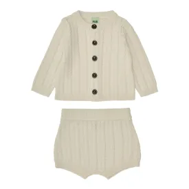 FUB CREAM CARDIGAN SET