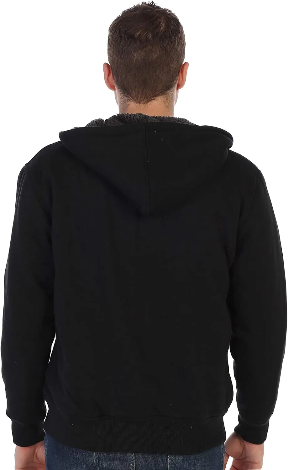 Gioberti Men's Soft Heavyweight Sherpa Lined Fleece Hoodie Jacket