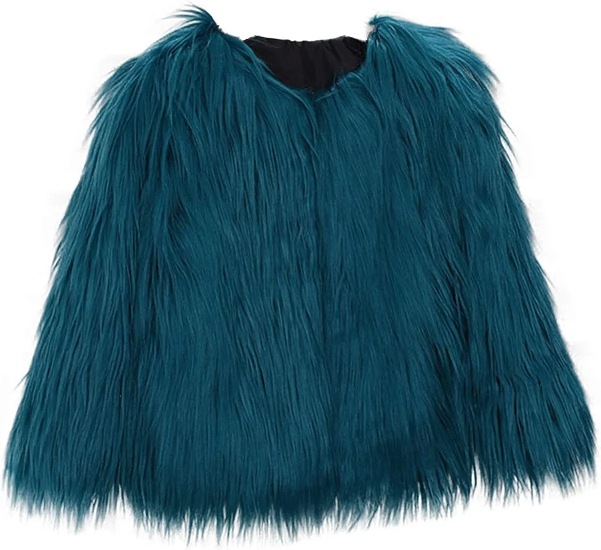 Girls Faux-Fur Jacket Coat Kids Fall Winter Thick Fleece Fuzzy Warm Outwear Tops Fashion Purple Fur Coat