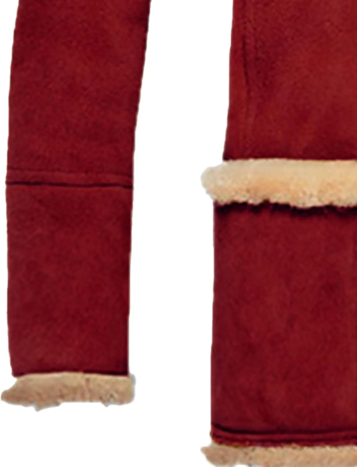 JEShifangjiusu Men'S Winter Long Sleeve Leather Coat Fleece Lined Parka Jacket Thicken Warm Fur Coat Outerwear With Pockets