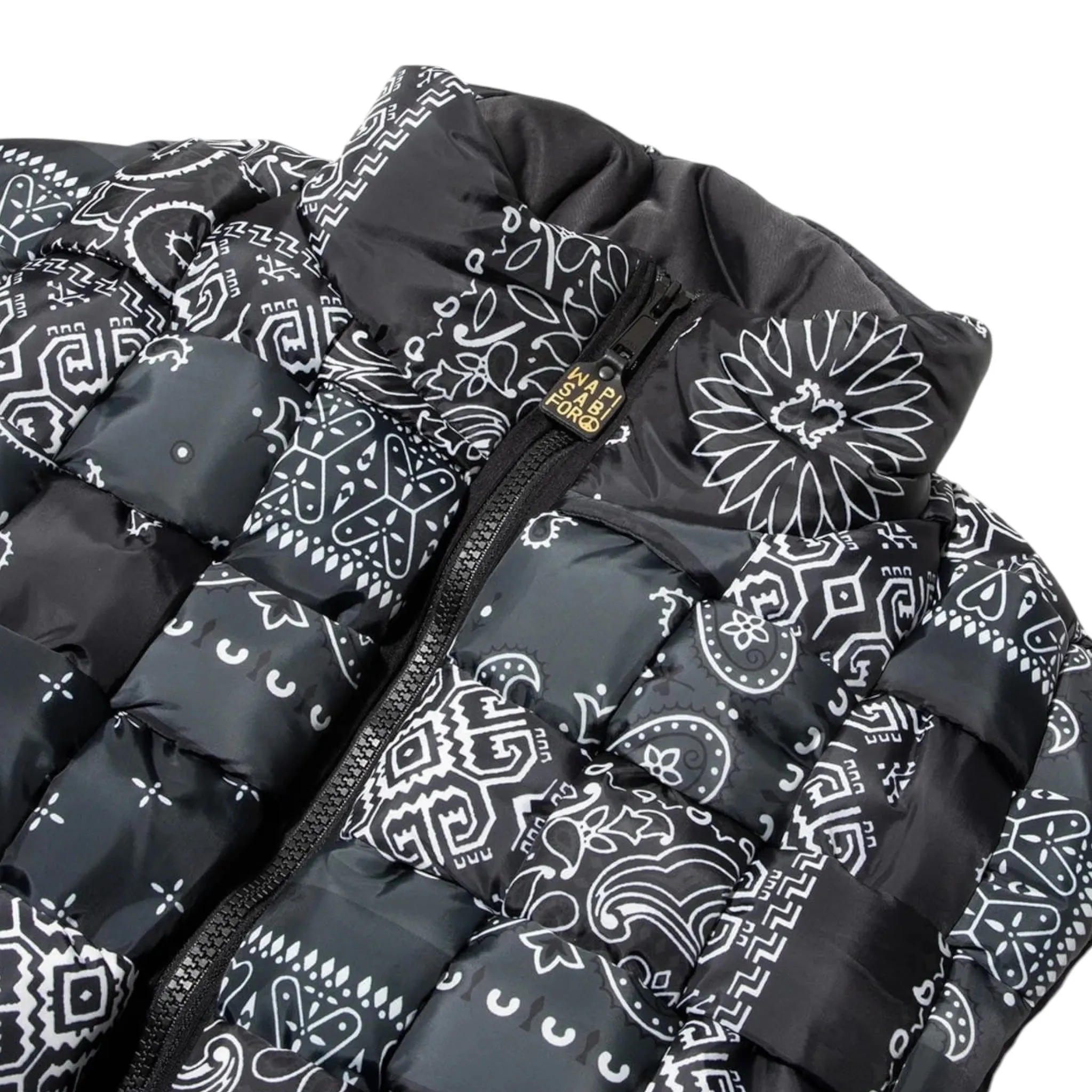 Kapital Nylon Bandana Down Vest Black