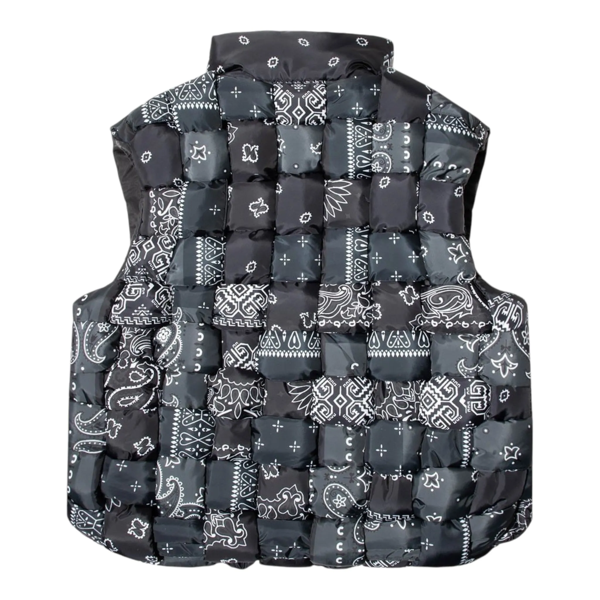 Kapital Nylon Bandana Down Vest Black