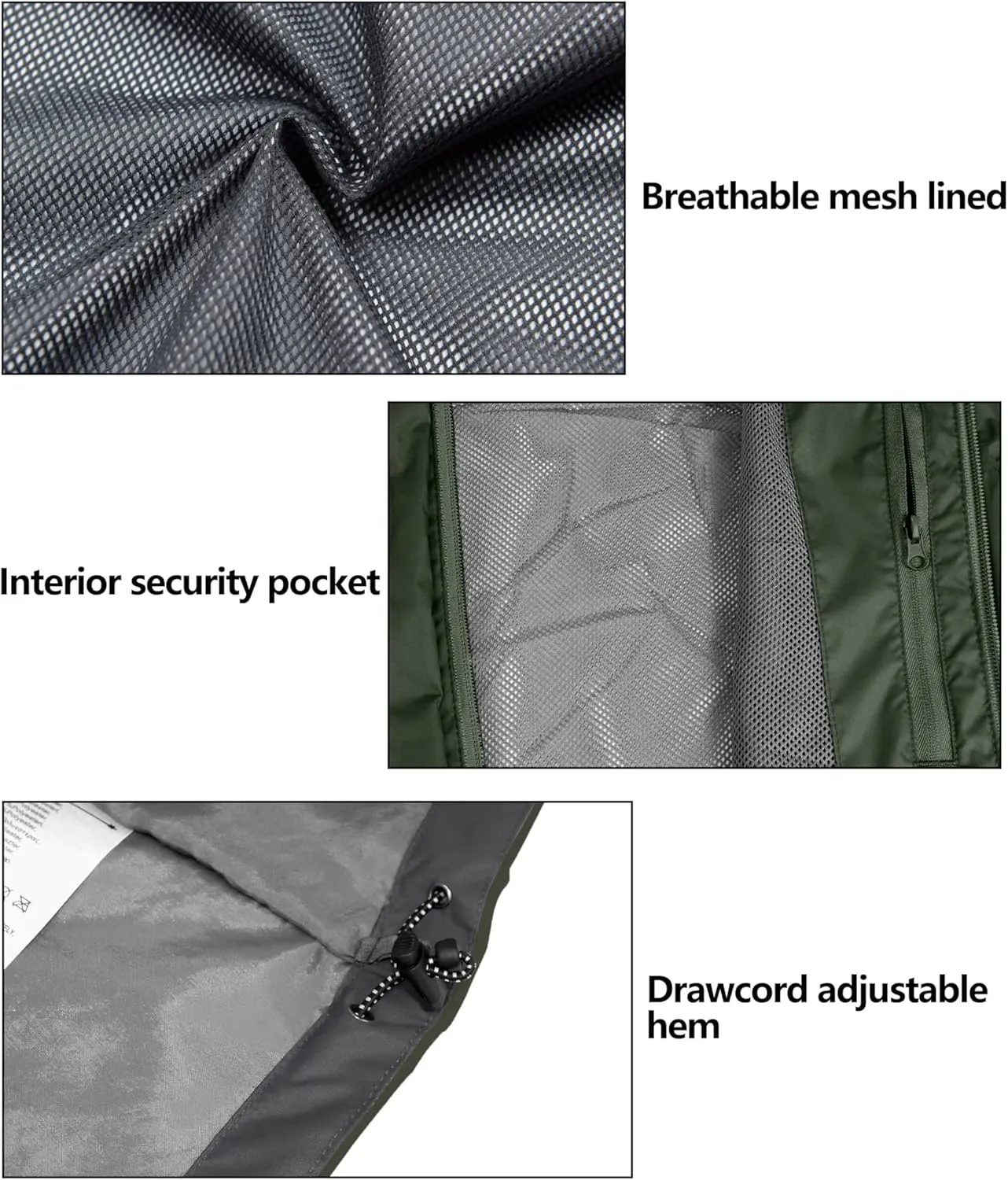 Little Donkey Andy Womens Waterproof Rain Jacket Lightweight Outdoor Windbreaker Rain Coat Shell for Hiking, Travel