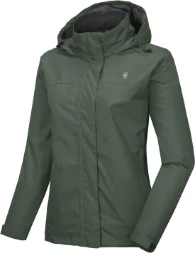 Little Donkey Andy Womens Waterproof Rain Jacket Lightweight Outdoor Windbreaker Rain Coat Shell for Hiking, Travel