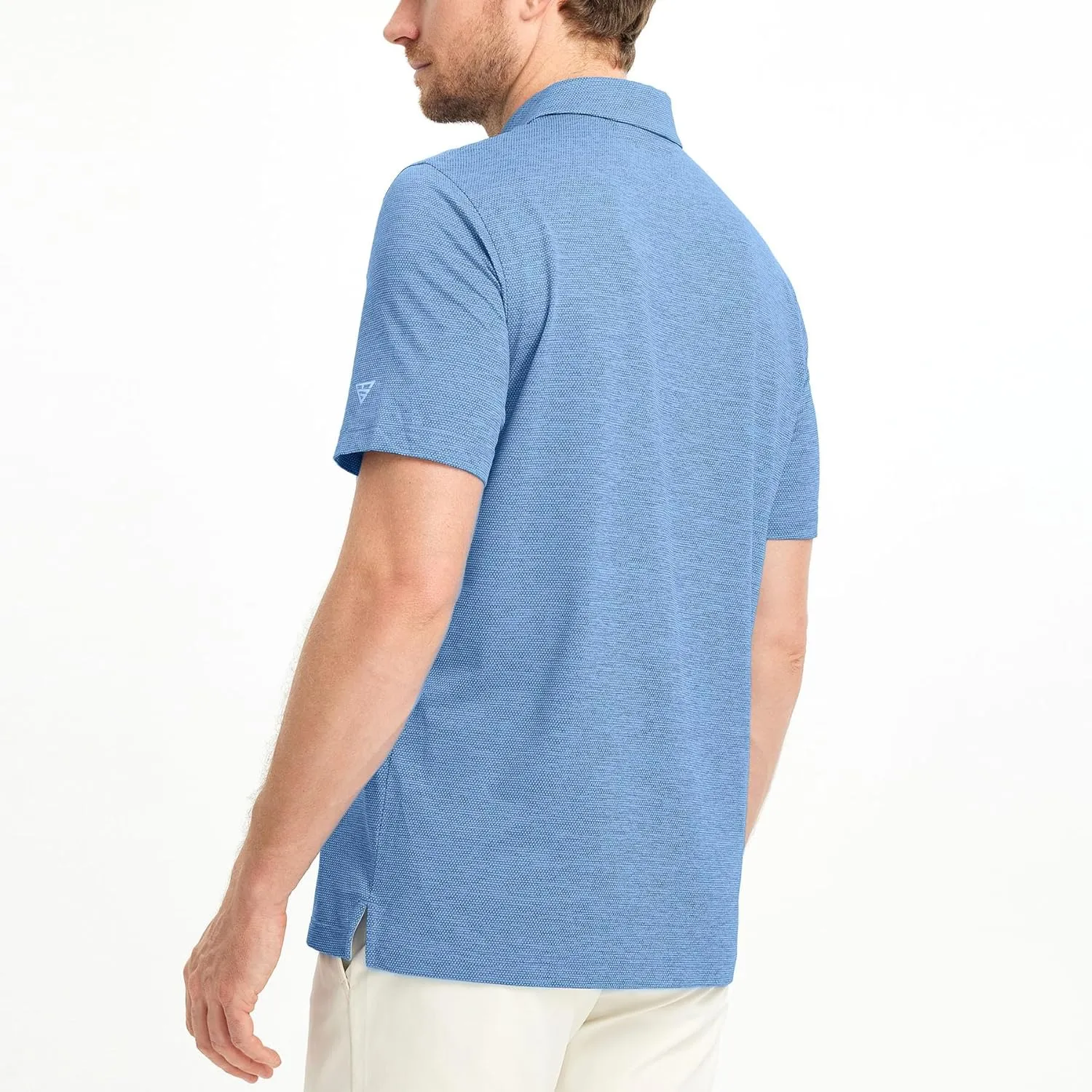 M MAELREG Golf Shirts for Men Dry Fit Short Sleeve Performance Moisture Wicking Heather Jacquard Active Mens Polo Shirts