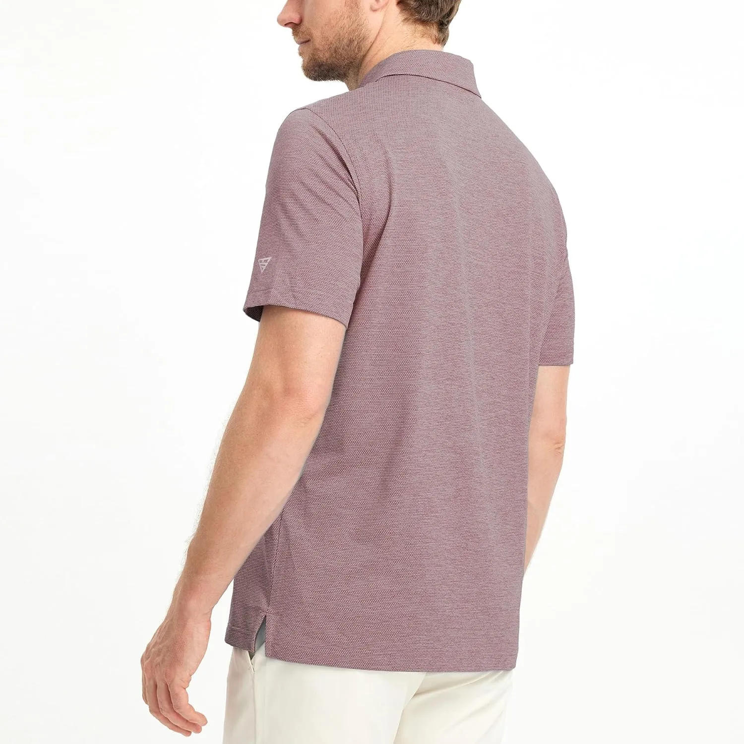 M MAELREG Golf Shirts for Men Dry Fit Short Sleeve Performance Moisture Wicking Heather Jacquard Active Mens Polo Shirts