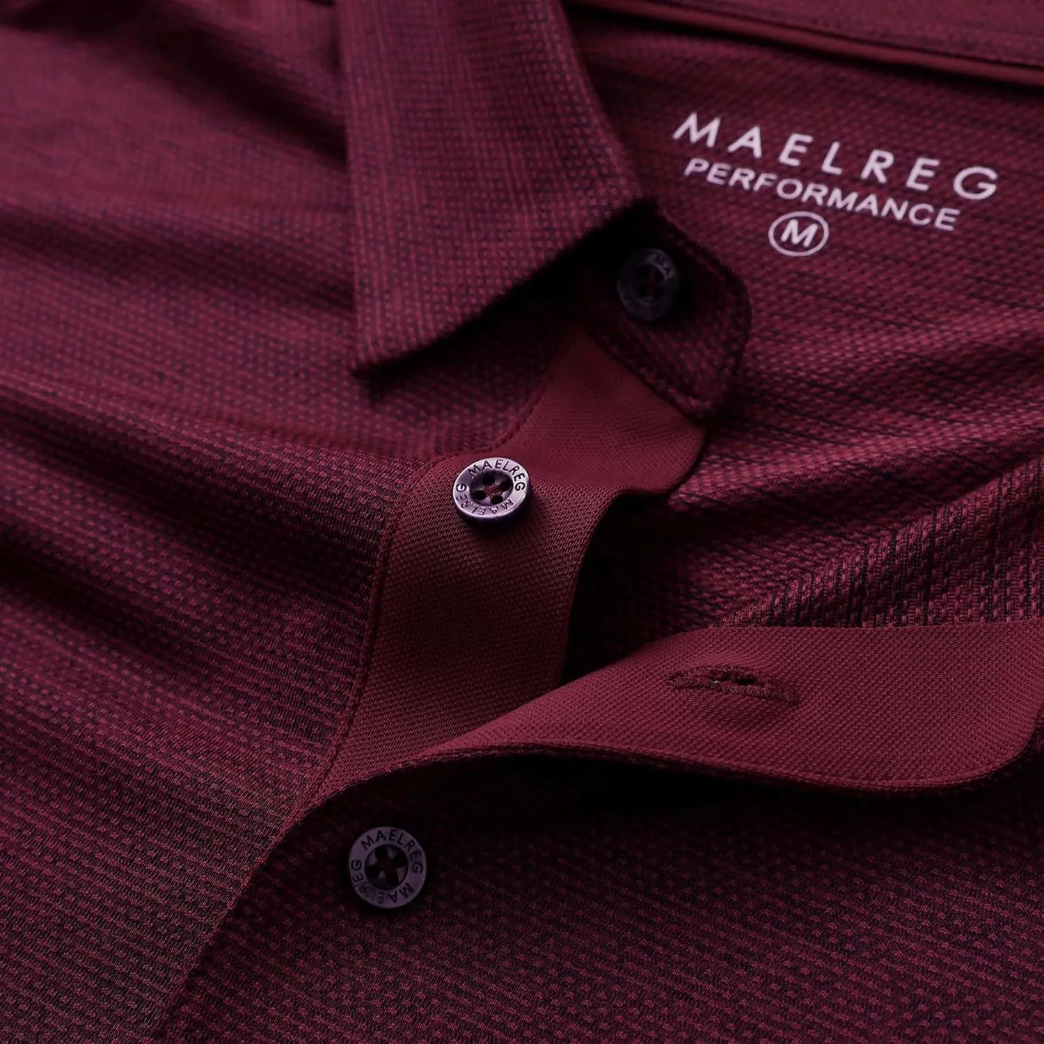 M MAELREG Golf Shirts for Men Dry Fit Short Sleeve Performance Moisture Wicking Heather Jacquard Active Mens Polo Shirts