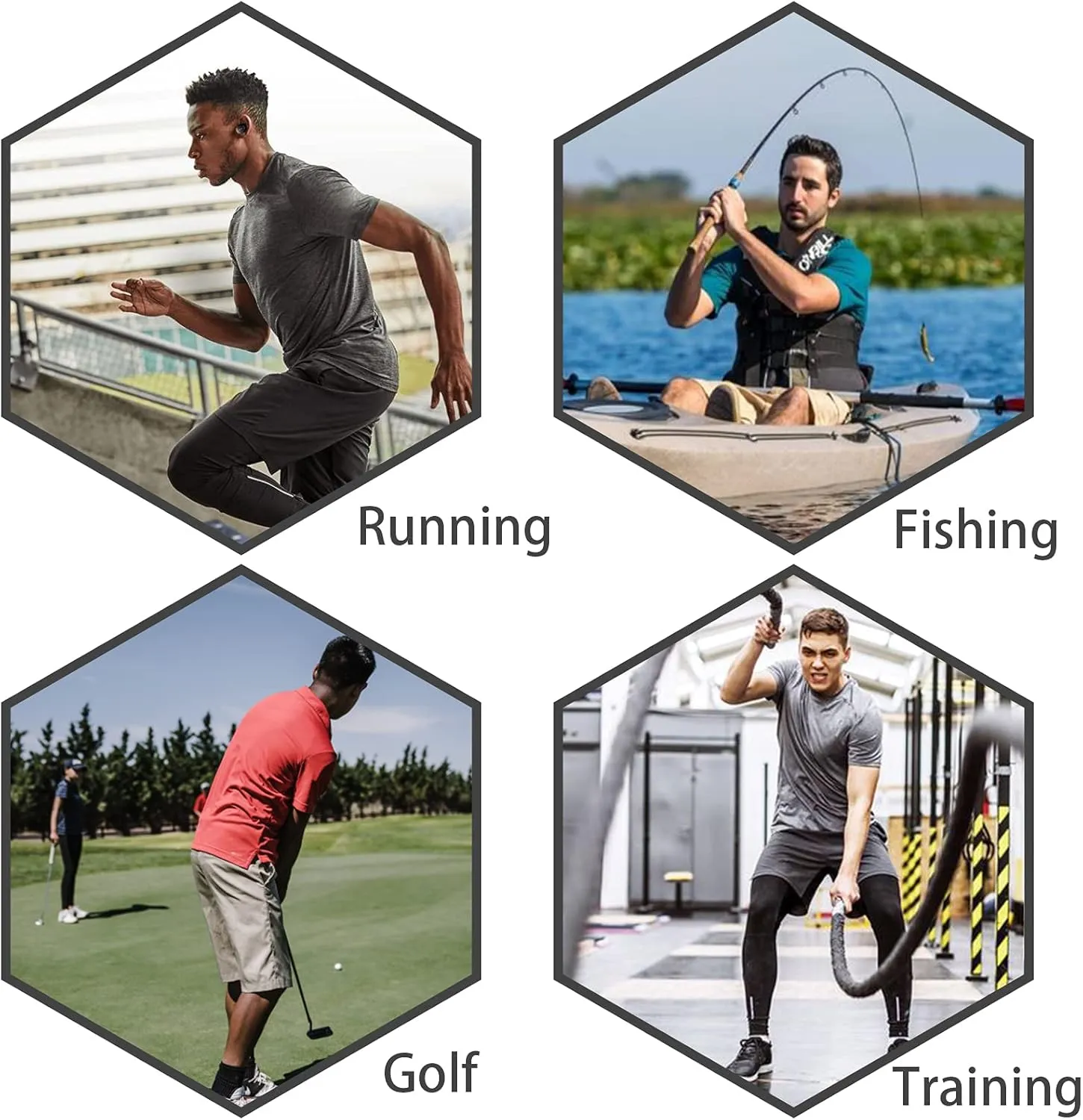 Mens Short Sleeve Golf Polo Shirts Dry Fit Moisture Wicking Performance Casual Sports Polo Shirts for Men