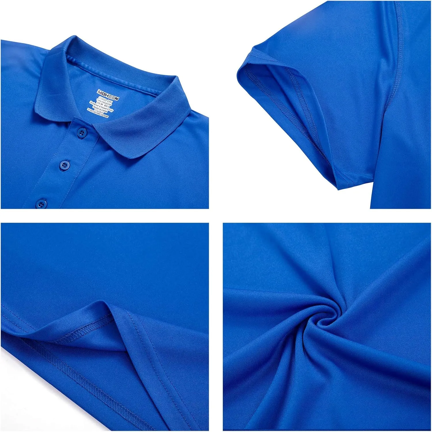 Mens Short Sleeve Golf Polo Shirts Dry Fit Moisture Wicking Performance Casual Sports Polo Shirts for Men