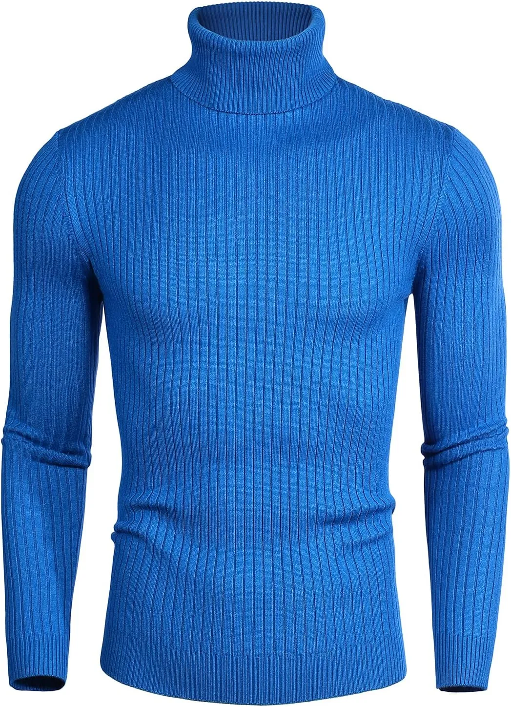 Mens Turtleneck Sweater Slim Fit Soft Knitted Basic Pullover Sweater