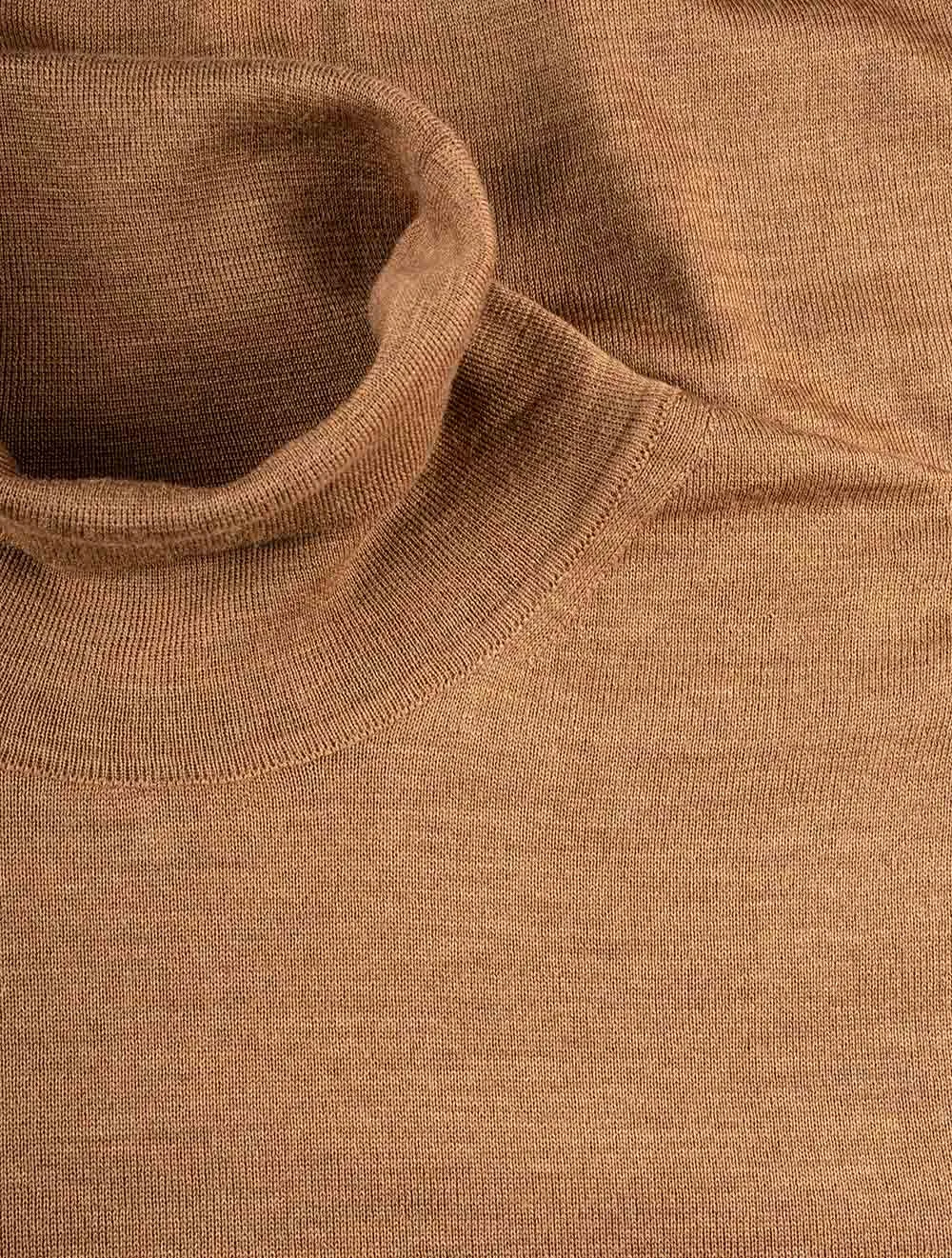 Merino Roll Neck Beige