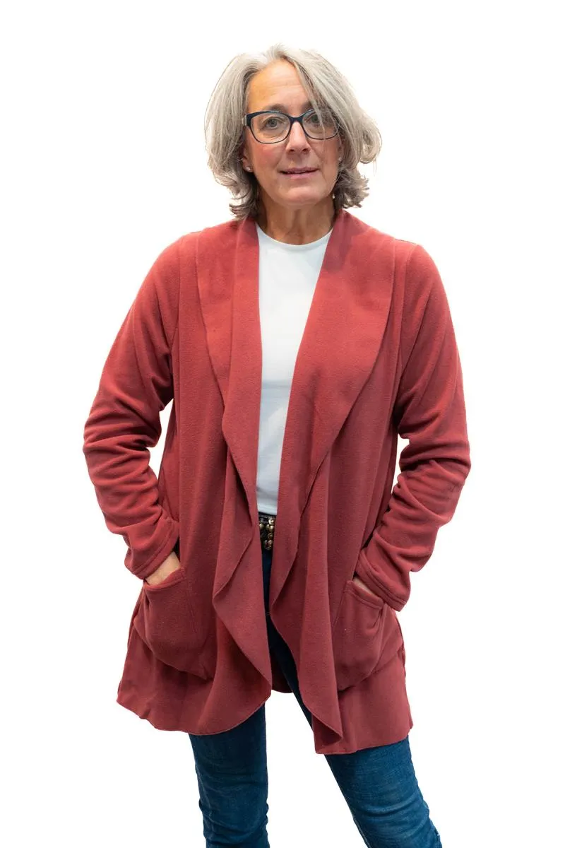 Polar Fleece Shawl Cardigan