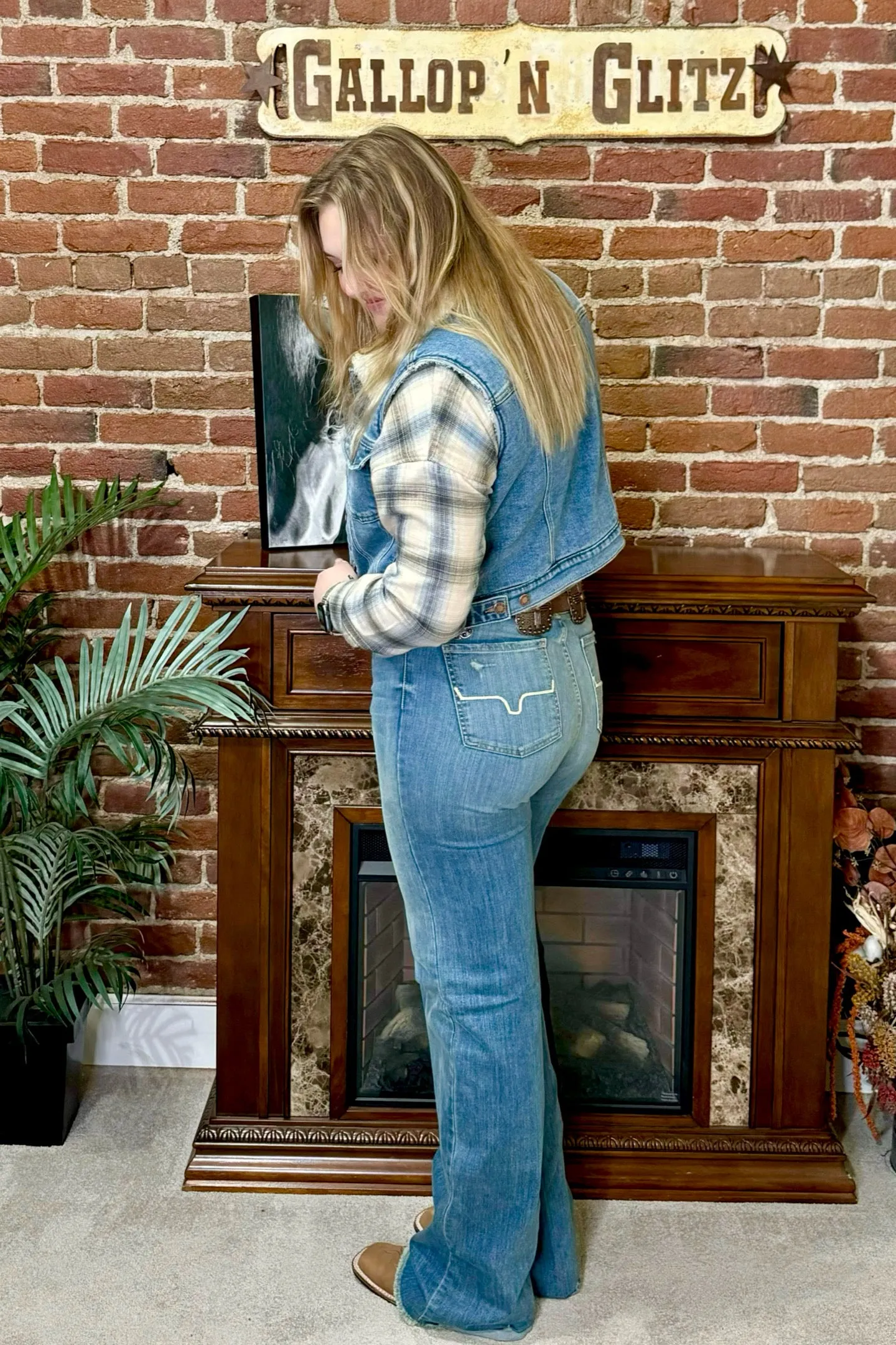 Shearling Lined Denim Vest by Judy Blue