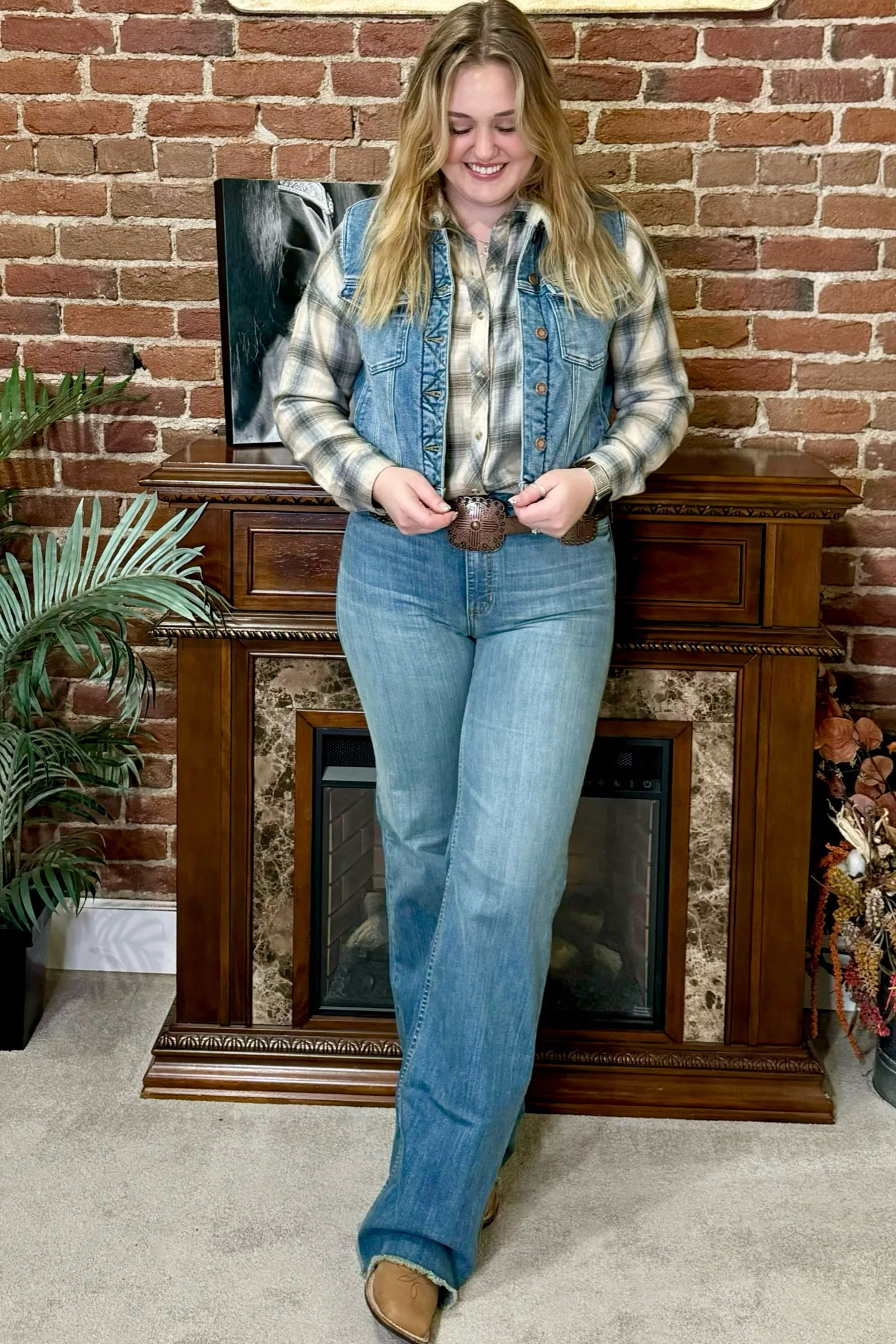 Shearling Lined Denim Vest by Judy Blue