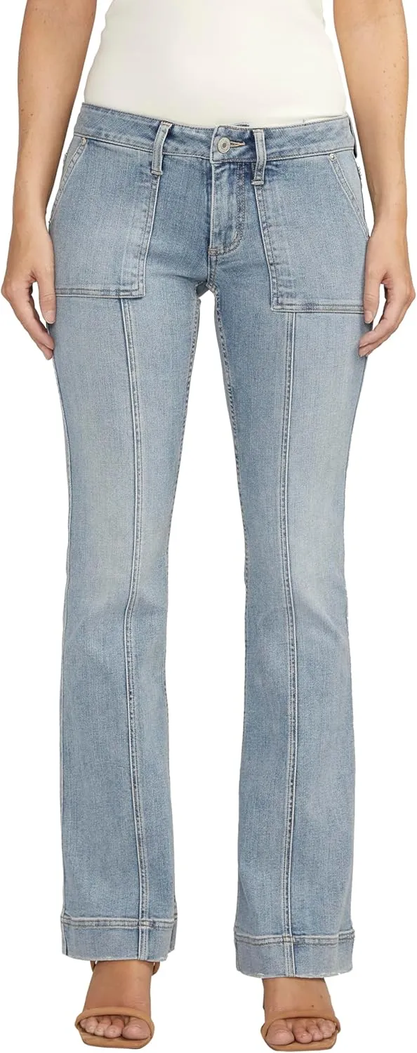 Silver Jeans Co. Women's Britt Low Rise Curvy Fit Bootcut Jeans