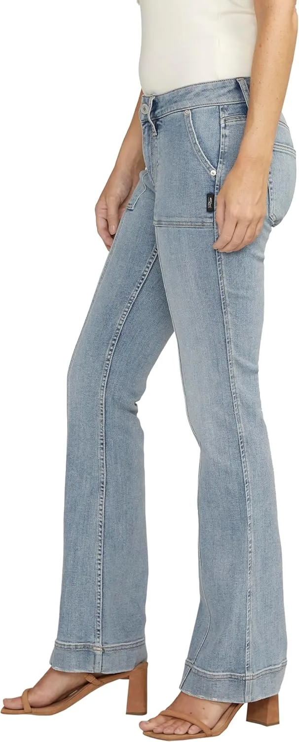 Silver Jeans Co. Women's Britt Low Rise Curvy Fit Bootcut Jeans