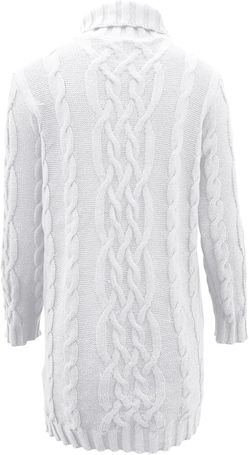 Sweater Dress for Women Oversized Crewneck Long Sleeve Mini Dress Solid Chunky Knit Sweater 2024 Fall Winter Pullover