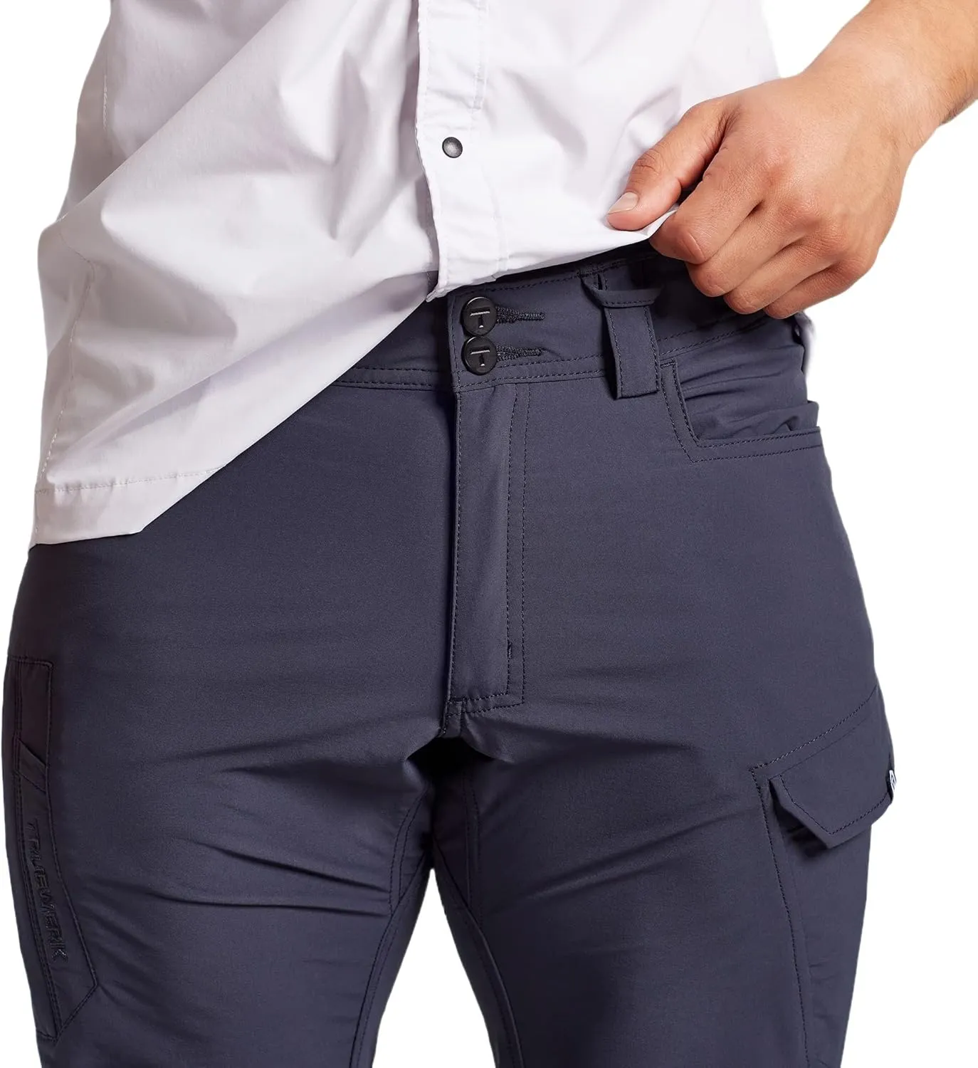 TRUEWERK Mens Work Pants - T1 WerkPants Relaxed Fit, Lightweight, Moisture Wicking, Tactical Cargo Pants with 4-Way Stretch