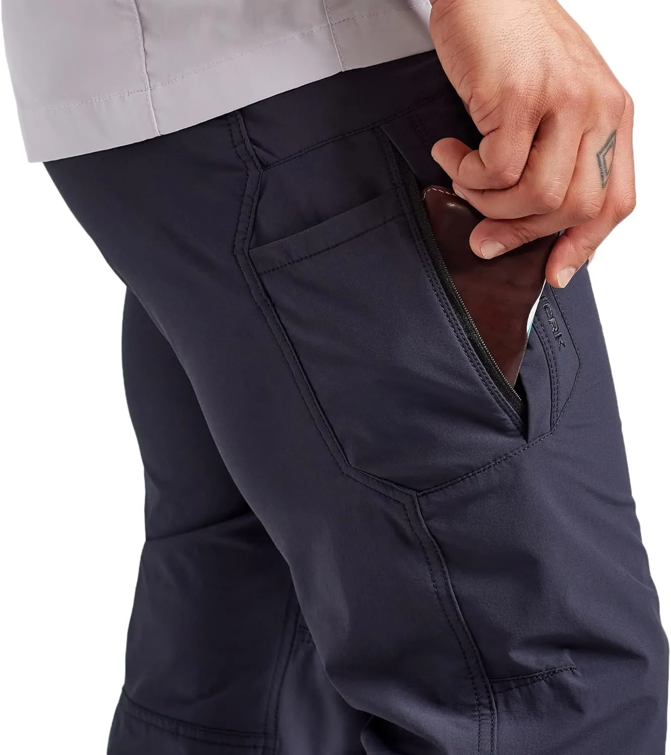 TRUEWERK Mens Work Pants - T1 WerkPants Relaxed Fit, Lightweight, Moisture Wicking, Tactical Cargo Pants with 4-Way Stretch