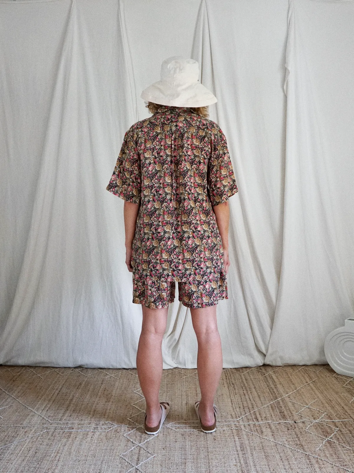 Vintage Silk Floral Short Set
