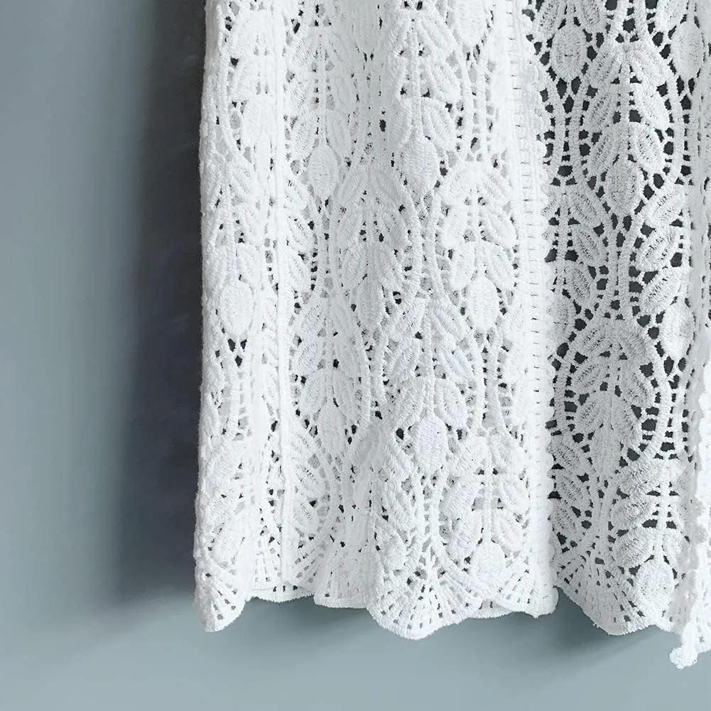 Women's Sleeveless Open Front Cardigan Vest Lightweight Cool Crochet Cardigans for Women