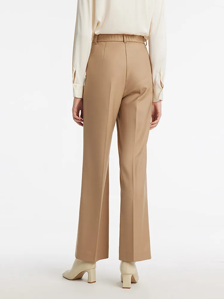 Worsted Wool Straight Women Pants