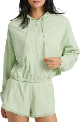 Wyeysyt Women's UPF 50  UV Sun Protection Cropped Jackets Athletic Running Workout Zip Up Hoodie Outdoor Jackets