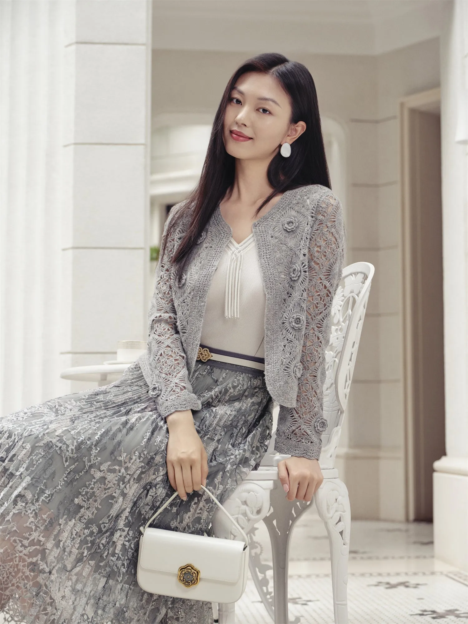 YAYING Water-Soluble Lace Knit Cardigan